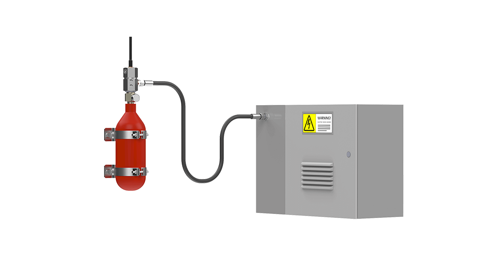 Electric cabinet fire suppression system PFK